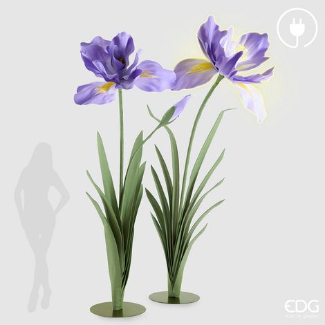 EDG Enzo De Gasperi Decoro Iris Jumbo Led 12V 300W H 280 cm L 160 Cm H 250 Cm L 140 Cm Violet