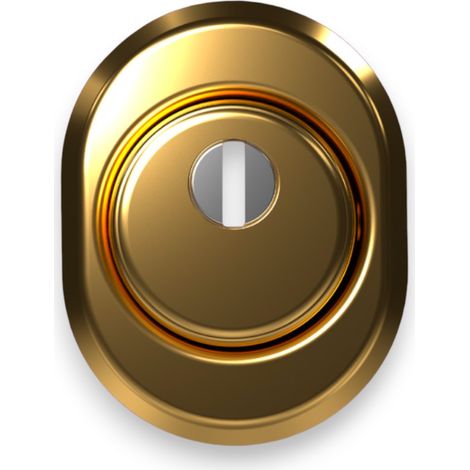 Defender per porte blindate con corpo in acciaio ottone lucido Cipierre 325C - 22x8xH22 mm