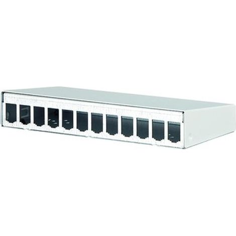 Metz Connect Modul AP-Gehäuse 12 Port reinweiß, unbestückt 130861-1202-E (1/5)