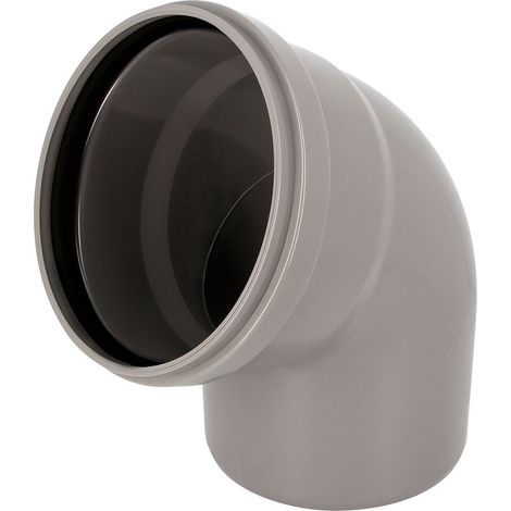 Coude 67°30 CR4 Ø200 Mâle Femelle Joint standard Gris