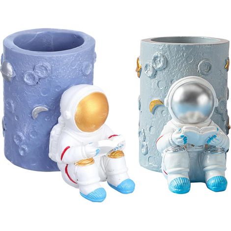de bureau astronaute lot de 2 porte crayons en résine sur le (1/5)