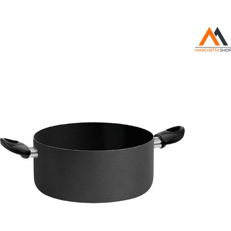 CASSERUOLA DUE MANICI 'BLACK LINE' Ø cm. 16 - h.8 - capacità