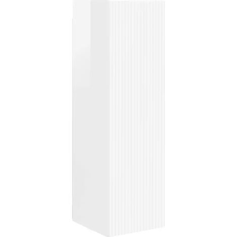 Mobile TV da parete moderno ed elegante 30 x 31 x 100 cm portaoggetti da parete in legno multistrato bianco lucido 020054993