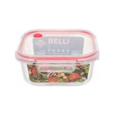 Quadratischer Glasbehälter 1100 ml – 18 x 18 cm mit hermetischem Verschluss