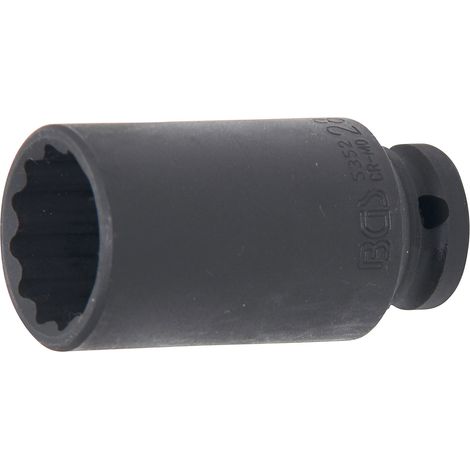 BGS Kraft-Steckschlüssel-Einsatz Zwölfkant Antrieb Innenvierkant 12,5 mm (1/2") SW 28 mm - 5352