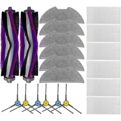 pour Eureka E10s Robot de rechange Brosses principale/latérale filtre HEPA serpillière pièces détachées accessoires (1/5)