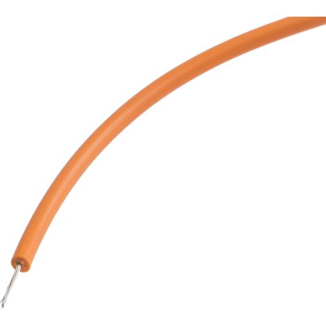 Fil de câblage à gaine PTFE RS PRO, 0,6 mm², 20 AWG, 200°C max, PTFE Orange, 100m ( Prix pour Bobine de 100 Mètres )