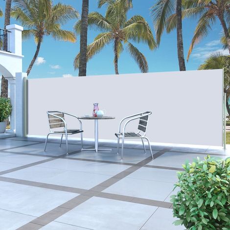 Auvent latéral rétractable Paravent extérieur Brise Vue Rétractable pour Jardin, Balcon, terrasse 160 x 500 cm Crème NDTN3244394 (1/5)