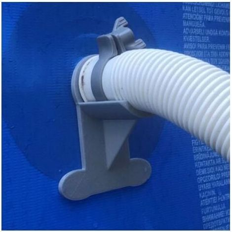 Pool Hose Holder: Grey – Holds 30–37mm hoses, e.g. Intex MUMU