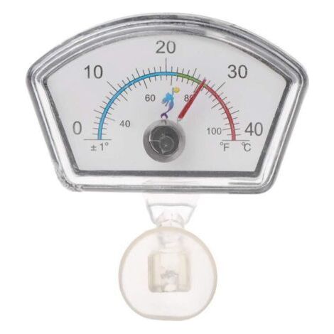 0-40 Degrees Celsius Aquarium Reptile Thermometer Pointer, Aquarium Diving Suction Cup with Temperature Dial, Fashionable, Practical and Professional (1/3)