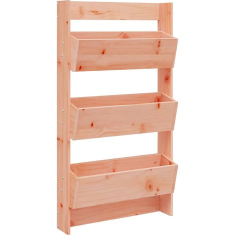 Jardinière murale en bois de douglas massif 60 x 18,5 x 110 cm design vertical ergonomique jardin moderne