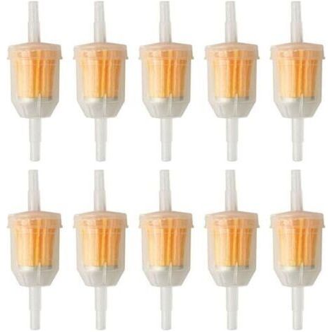 Confezione da 10 filtri carburante in linea, 6 mm/8 mm, filtro carburante universale, tubo filtro in linea per moto, scooter, motocicletta, generatore, tosaerba (1/4)