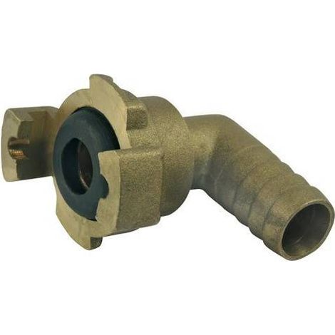 Raccord Express tournant 90° en laiton - modèle breveté ® - livré avec joint monté Ø 19mm