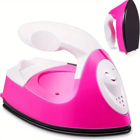 Mini fer à repasser portable avec station de charge, pour patchs et couture, petite taille nomade (1/5)