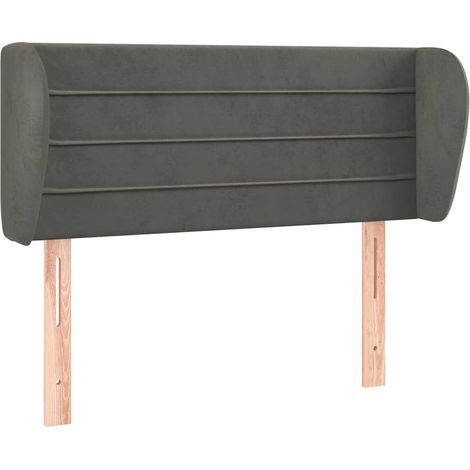 Maison Exclusive - Testiera ad Orecchio Grigio Scuro 83x23x78/88 cm in Velluto (1/5)