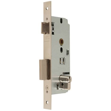 MCM mcm cerradura embutir madera 1601-2-50 canto recto latonado (1/8)
