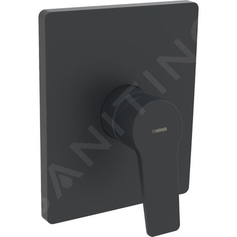 Hansa Twist - Mitigeur de douche à encastrer, une sortie, noir mat 8985908333 (1/2)
