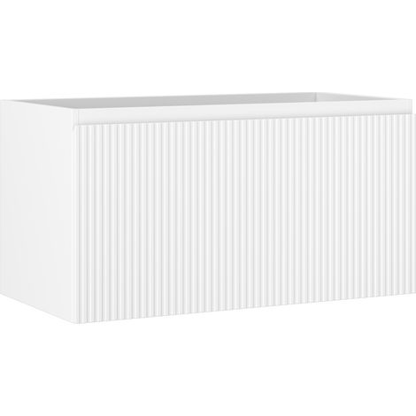 Mexen Rivel mobiletto del bagno sottolavabo 90 cm, 1 cassetto, scanalato, bianco opaco - 91A20-09047-1-BF01 (1/5)