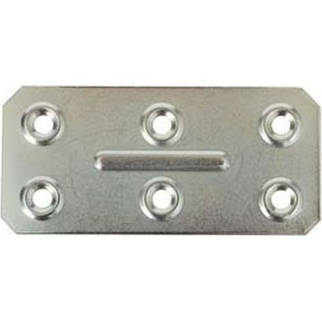 100PZ LASTRINE DI GIUNZIONE RETTANGOLARE 6 FORI - mm.86x40 spessore mm.1
