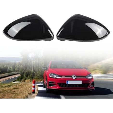 Exterior Mirror Covers, 1 Pair Mirror Housings compatible with VW Golf 7 Mk7 7.5 GTD R GTI, 5G0 857 537 Side Mirror Housing (1/5)