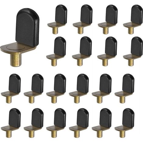 30 soportes para estantes, soporte de vidrio, inserción de goma, antiarañazos, para estantería. (1/5)