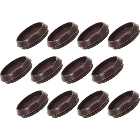 12pcs Coupelles de Roulette en Caoutchouc Tampons en Feutre pour Protection de Sol, du Bruit et Résistance à L’Usure, Adaptées aux Chaises et Tables à Domicile (1/5)