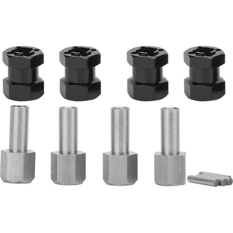 Adaptateur de Roue Hex Hub pour RC D90 AX10 CC01 SCX10 F350 - Noir (1/5)