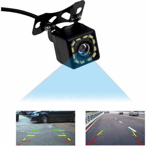Caméra de recul universelle pour voiture avec 12 LED et vision nocturne
