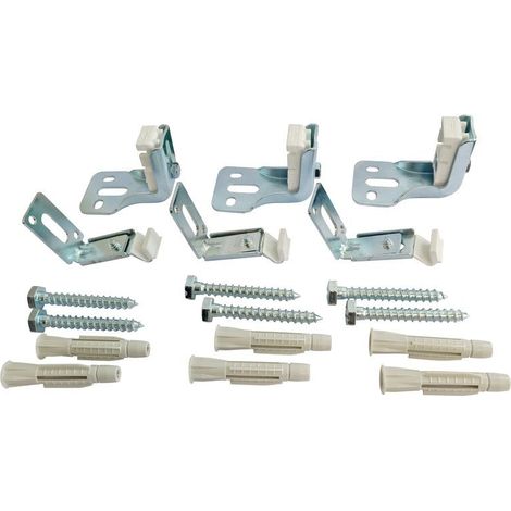 Juego de 3 fijaciones de acero regulables para radiador de panel sin soporte SOMATHERM FOR YOU