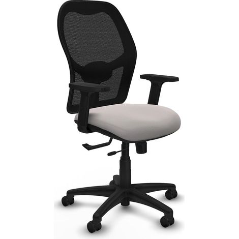 Silla de oficina piqueras y crespo ergonómica negro cuero sintético (1/2)