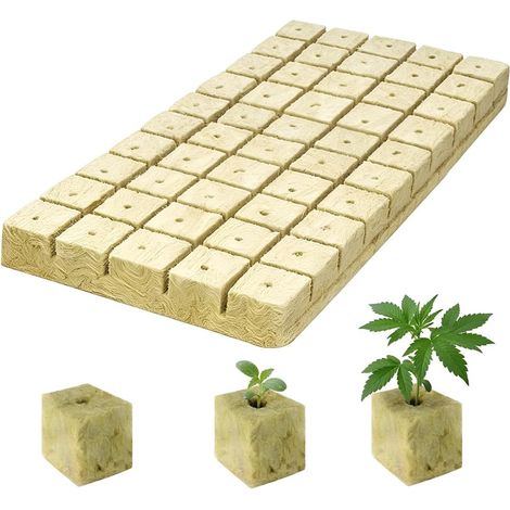 36 x Rock Wool Blocks Soilless Plant Caps Hydroponic Wool Cubes Good Breathability, Hydroponic Culture (1/5)