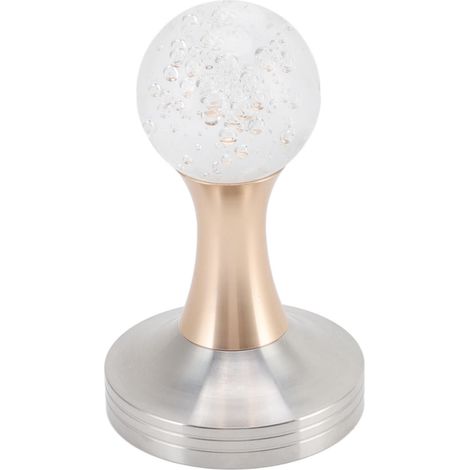 Tasseur à café en forme de boule de cristal, base en acier inoxydable, marteau pour cuisine et café, pilier doré 53 mm / 2,1 pouces (1/5)