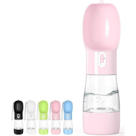Bouteille d'eau portable pour chien - distributeur d'eau étanche, compatible lave-vaisselle, en plastique de qualité alimentaire. (1/5)