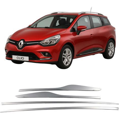 Modanature laterali delle portiere in acciaio inox cromato Renault Clio 4 Station Wagon 2012- (1/5)
