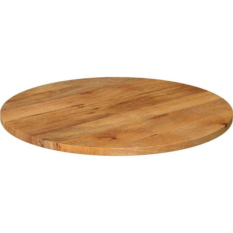Dessus de table Dessus de bureau Plateau de table Ø 90x3,8 cm rond bois de manguier massif (1/5)