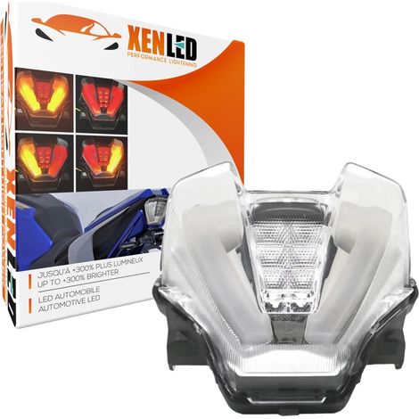 Feu arrière LED Xenled avec clignotants intégrés homologué ECE pour Yamaha MT-07 (2018–2024) - 12V Plug&Play (1/5)