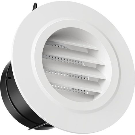Bouche de ventilation ronde en ABS, diamètre 200 mm, avec grille de protection intégrée – Lot de 1 (1/5)