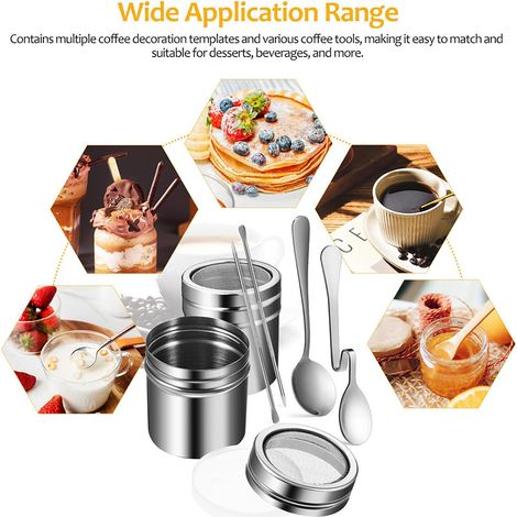 Ensemble de 22 outils pour le latte artAiguille à latte art en acier inoxydable, doseur de poudre, stylo décorateur, équipement de bar à café, ensemble d'outils de latte art raffiné (1/5)