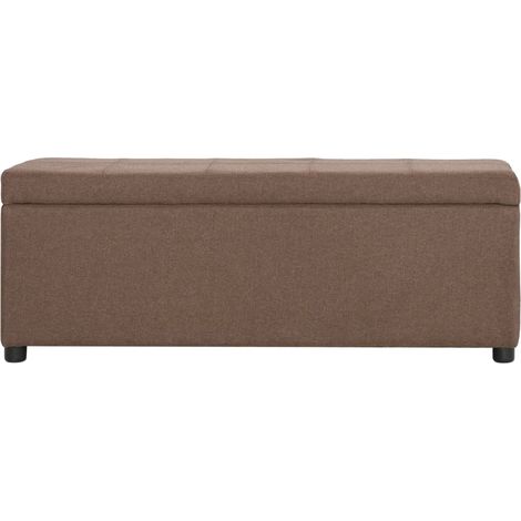 Maison Exclusive - Panca con Vano Portaoggetti 116 cm Marrone in Poliestere (1/5)