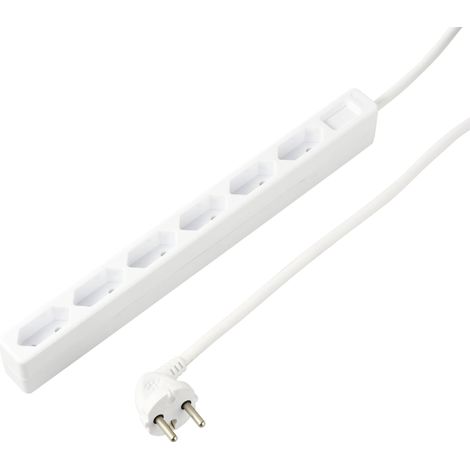 Multiprise Sygonix SY-5775150 x6 blanc fiche Euro 1 pc(s) (1/5)
