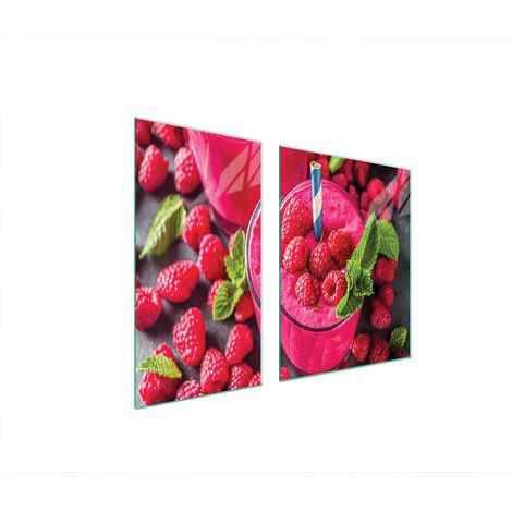 GLASSCHUTZPLATTE FÜR HERD 90x52 HIMBEERE (1/5)
