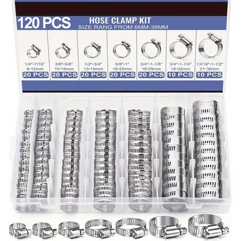 Ensemble de colliers de serrage, boîte assortie