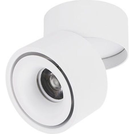 Spot LED d'intérieur orientable à 360 degrés 10 W / Montage en saillie / Éclairage COB / 10 x 10 cm / Applique murale ou spot en aluminium noir 6000 K blanc