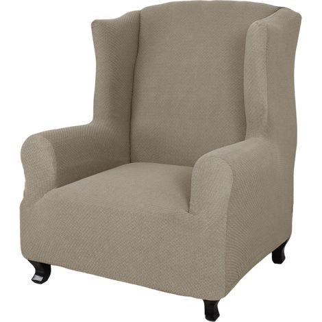 Housse de fauteuil à oreilles ultra extensible, 1 pièce, jacquard spandex doux, oreilles C