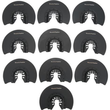 10 Stück Halbkreissägeblätter 88 mm, beschichteter, verschleißfester Kohlenstoffstahl, oszillierende Halbkreissägeblätter für Multifunktionswerkzeuge (1/5)