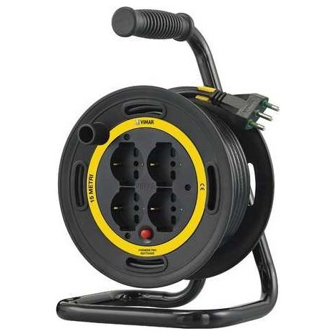 0P32730 Enrollable de cable 16A 4 salidas universales 15M