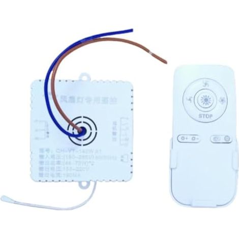 Module de commande à distance et récepteur pour ventilateurs de technologie de dortoir avec sortie de puissance de 48 72 W et fonction à 180 265 V CA 50/60 Hz télécommande + récepteur (1/4)
