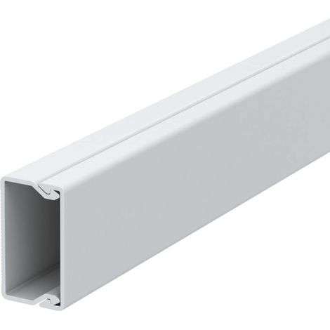 OBO Bettermann Canale da parete e soffitto con foratura sul fondo, con coperchio 20x35x2000 Cloruro di polivinile grigio chiaro RAL 7035, 6026354