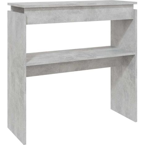 Maison Exclusive - Mesa consola madera de ingeniería gris 80x30x8 (1/5)