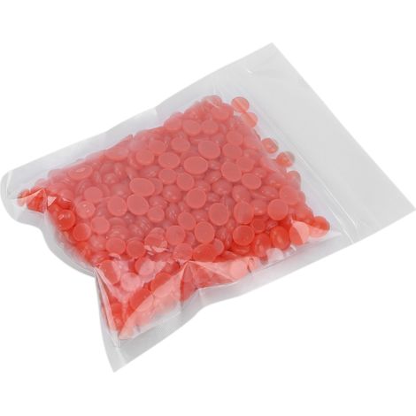 Perles de cire dépilatoire pour hommes et femmes, épilation à domicile, cire dure en perles, accessoire 50 g, parfum fraise (1/5)